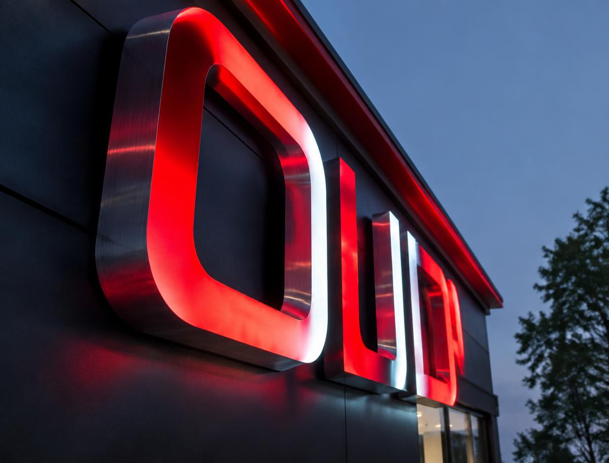 Illuminated LABX storefront channel letter signage